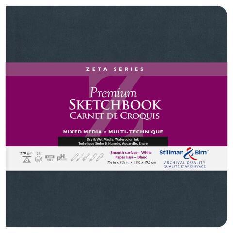 LOT DE 2 - ZETA SERIES CARNET SOUPLE 26F 19X19CM 270G - BLANC