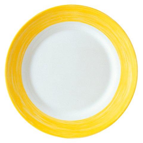 LOT DE 6 - BRUSH ASSIETTE JAUNE Ø 15,5 CM