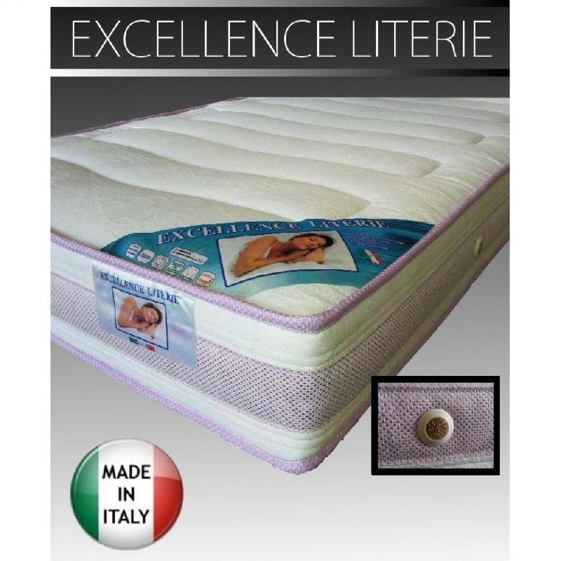 Matelas 140 x 200 cm Excellence Literie - Épaisseur 16 cm - Soutien ferme et tissu anti-acariens_0