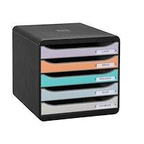 MODULE DE CLASSEMENT EXACOMPTA BIG BOX PLUS ARLEQUIN PASTEL 5 TIROIRS MULTICOLORES