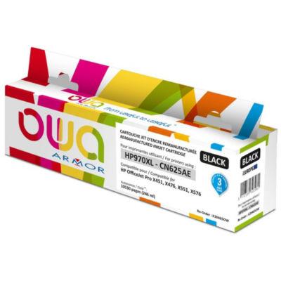 OWA Cartouche d'encre remanufacturée, compatible pour HP 970XL CN625AE - Noir_0