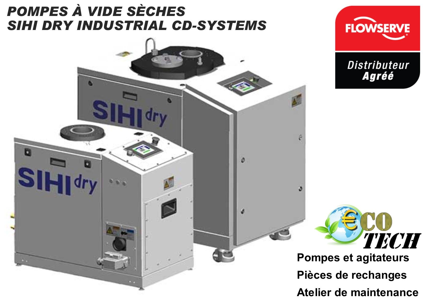 Pompe à vide sèche - SIHI Dry Industrial CD-Systems - Distributeur Eco-Tech Rouen - 100 à 1500 m³/h_0