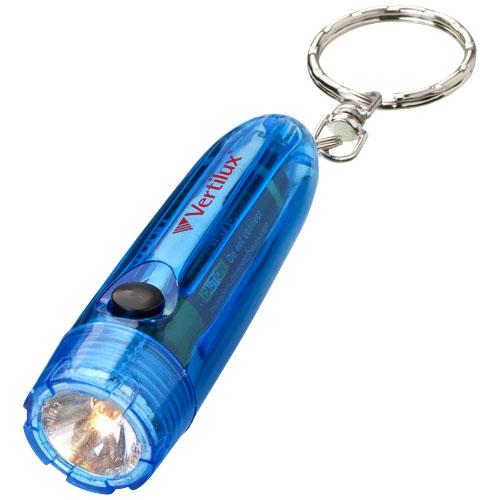 Porte-clés publicitaire avec lampe Ammo - ampoule blanche - bouton poussoir - pile incluse_0
