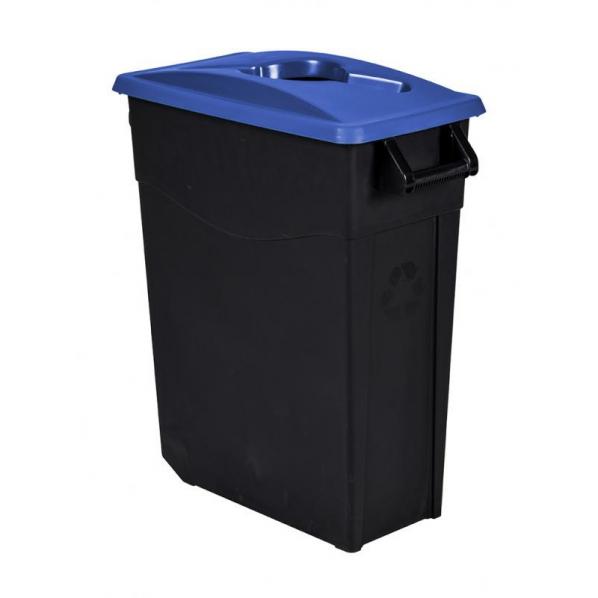 Poubelle de tri mobile 65 litres - Tri PAPIER - 5 coloris disponibles - Marque Rolléco_0