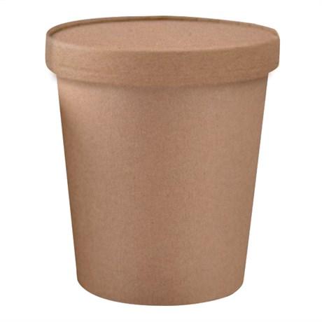 RÉCIPIENT + COUVERCLE 360 ML KRAFT NATUREL (VENDU PAR 250)