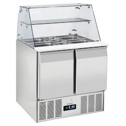 Saladette vitrine 2 portes GN 1/1 CSAV2P Casselin - gris CSAV2P_0