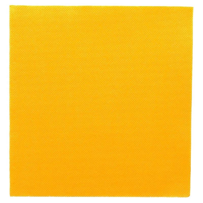 Serviette en ouate gaufré 2 plis jaune 33x33cm - par 1200_0
