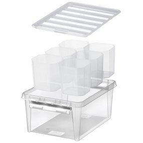 SMARTSTORE BOÎTE DE RANGEMENT CLASSIC 14 L + INSERTS, BLANC