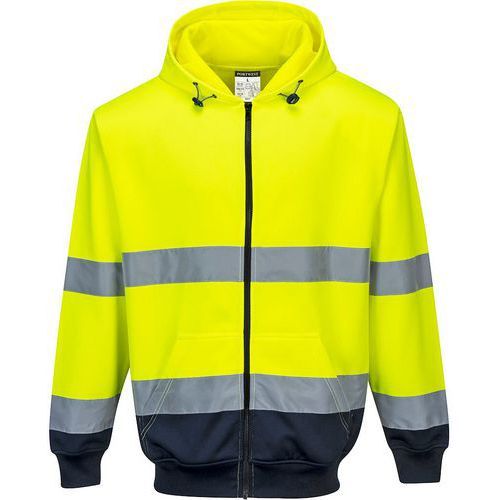 SWEATSHIRT HAUTE-VISIBILITÉ À CAPUCHE B317 BLEU/JAUNE L - PORTWEST