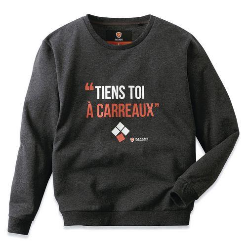 SWEAT À MESSAGE HOMME KSWEAT TAILLE: L ANTHRACITE - PARADE