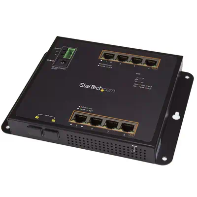 Switch Industriel POE+ Gigabit Ethernet 8 ports - 2 connexions MSA SFP - 30W - Switch Gbe Haute Puis_0