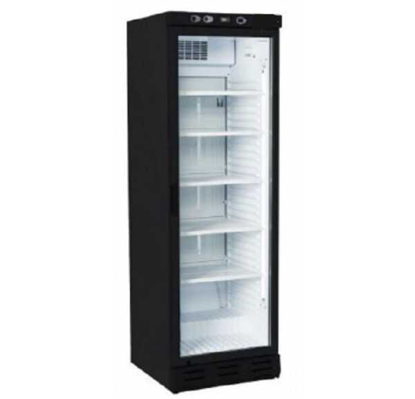 T401zw - vitrine réfrigérée positive noire 1 porte vitrée - l600 x p621  x h1890 mm - 380 litres_0