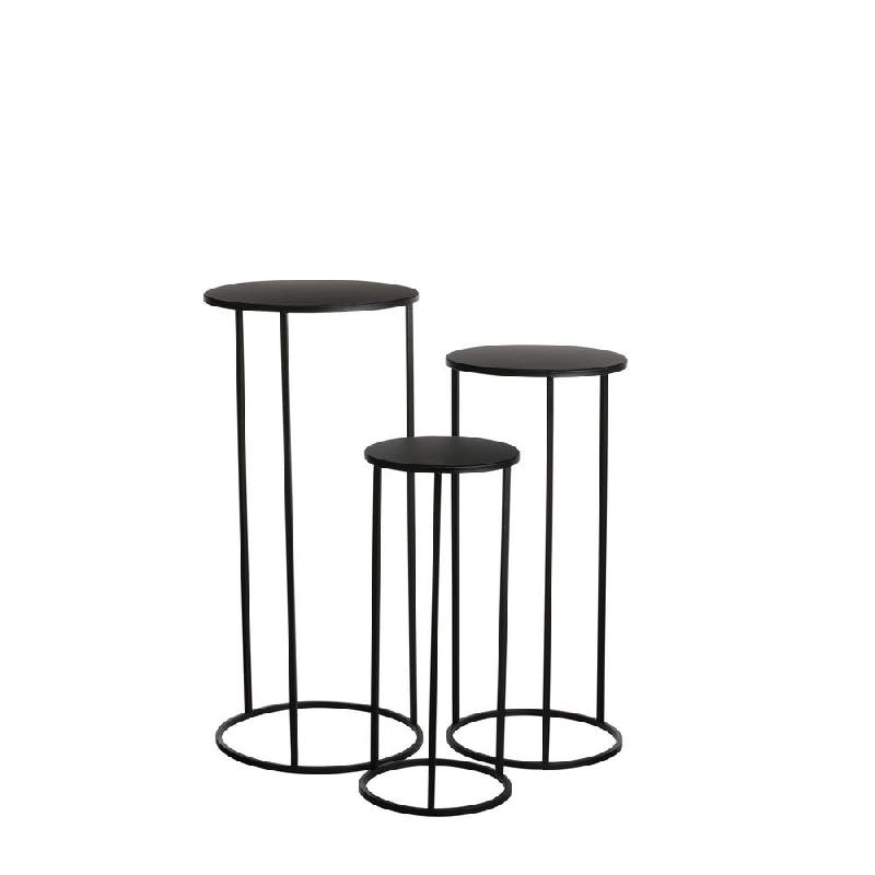 Tables de service noir Ø22x50, Ø27x60 et Ø32x70cm_0