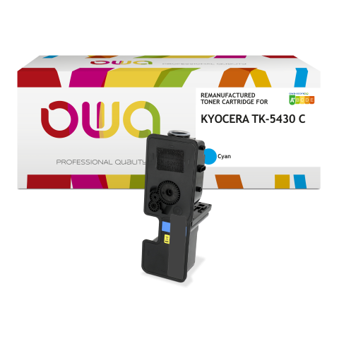 TONER REMANUFACTURÉ OWA - STANDARD - CYAN - POUR KYOCERA TK-5430 C - TONER COMPATIBLE