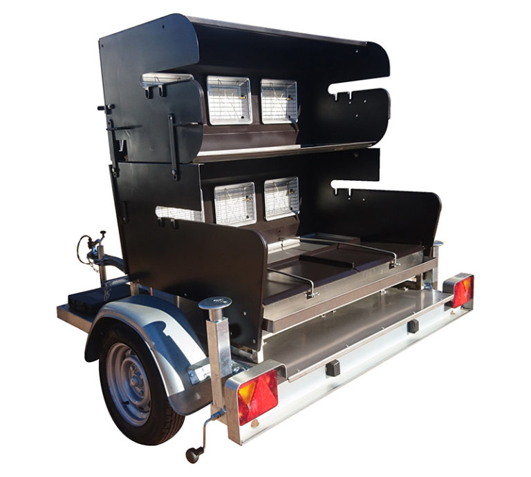 Barbecue tournebroche en inox