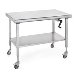 Tournus Equipement - Table inox Ergonomix centrale 1200 x 700 mm - réglable en hauteur (800 à 1100 mm) - inox 464702_0