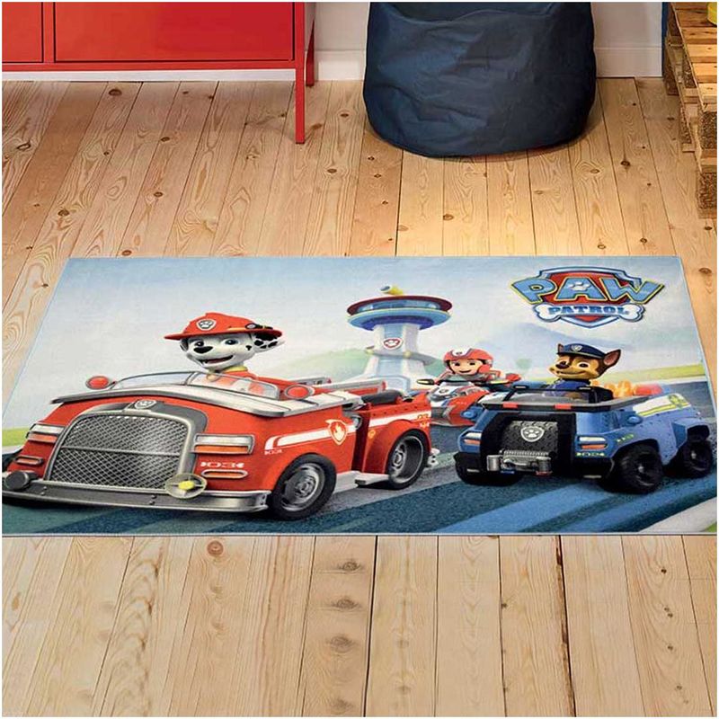 TAPIS ENFANT 95X125 CM RECTANGULAIRE PAW PATROL 02 TO THE ...