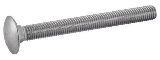 VIS À MÉTAUX TÊTE RONDE COLLET CARRÉ INOX A2 DIN 603 8X30 BOÎTE DE 100 - ACTON - 622138X30