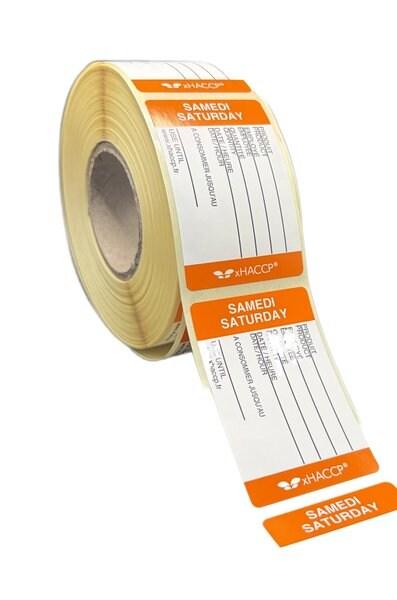 XHACCP Etiquettes DLC Samedi - 300pcs - orange papier 3NAFR17702_0