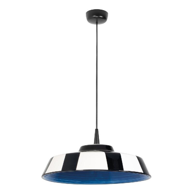 Zafferano Circus Lampe à Suspension LED Bleue, Diamètre 35 cm, Diffuseur en Céramique Fabriqué en Italie, Source LED TRIAC 8W, 2700K, Modulaire, H_0