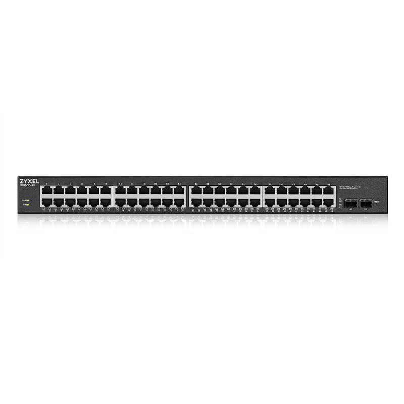 Zyxel GS1900-48HPv2 Géré L2 Gigabit Ethernet (10/100/1000) Connexion Ethernet, supportant l'alimentation via ce port (PoE) Noir_0