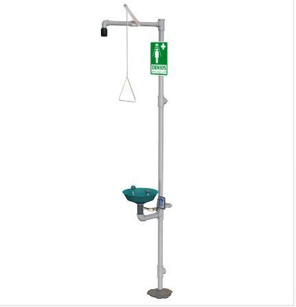 117426W - Douche corporelle et lave-yeux G 1902 avec vasque plastique - Tuyau acier galvanisé - Norme EN 15154-1 2_0
