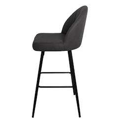 Anticline Créations Tabouret de bar assise anthracite - H107 X L43 X P50 - assise H76cm - noir fonte CS1419_0