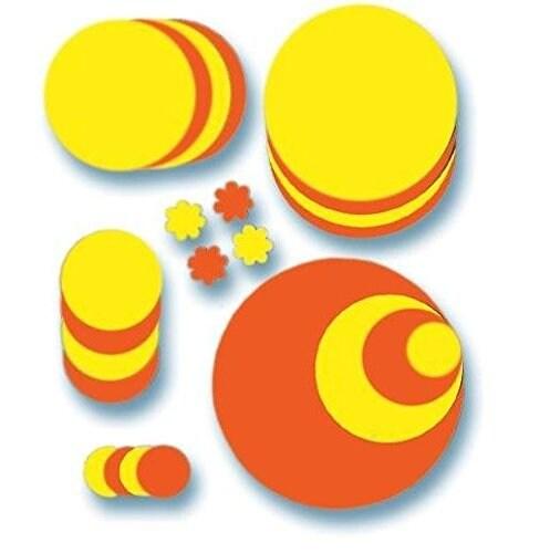Apli Lot de 50 étiquettes carton 780 g/m², forme ronde diam. 19, coloris jaune/orange - 3270240319256_0