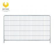 Grille de chantier arrondie renforcée - Batisec - clôture pré-galvanisée 2m x 3.5m avec tube cintré et renforts_0