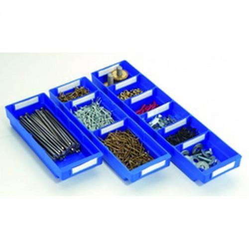 Bac plastique compartimentable - Polypropylène résistant - 6 formats - Bleu et rouge_0