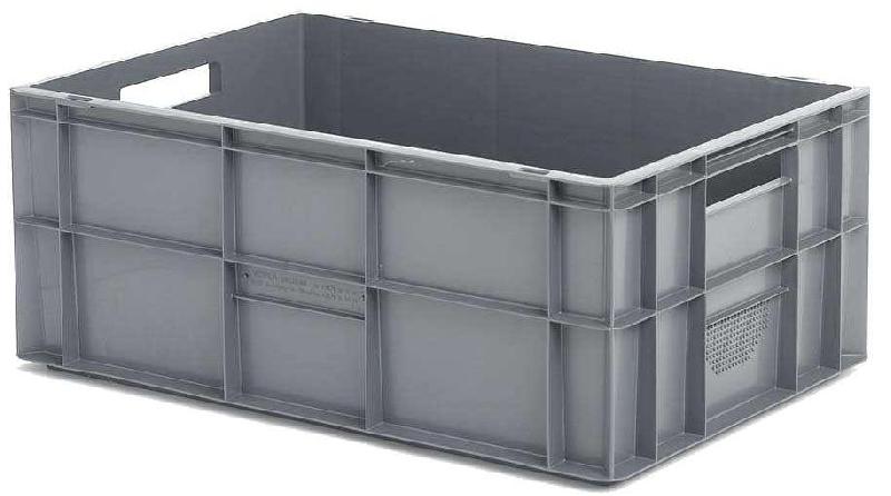 Bac plastique gerbable plein - 60L - Dimensions 600x400x320 mm - PP copo gris anthracite_0