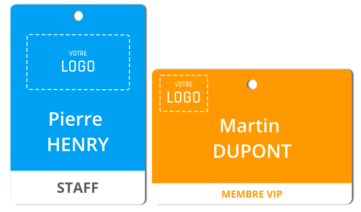 Badge CB PRO - Pygmento, idéal pour conférences, événements et congrès - Recto-verso, qualité personnalisable_0