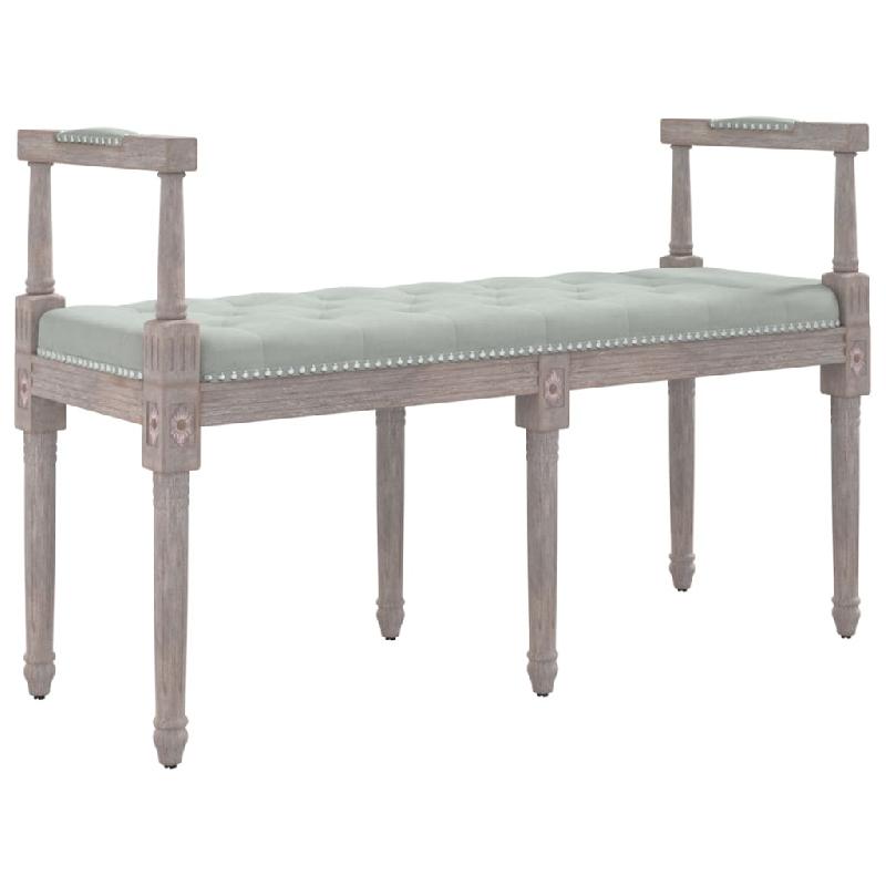 BANC BANQUETTE 110 X 40 X 70 CM VELOURS GRIS CLAIR 02_0010591_0