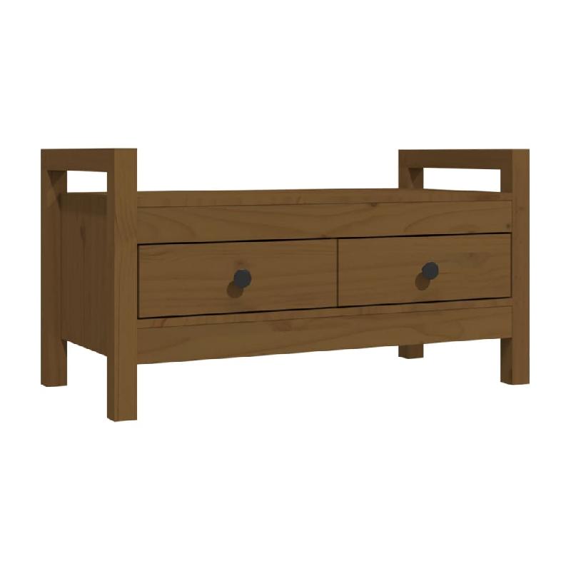 BANC BANQUETTE D\'ENTRÉE 80 X 40 X 43 CM BOIS DE PIN MASSIF MARRON 02_0010798_0
