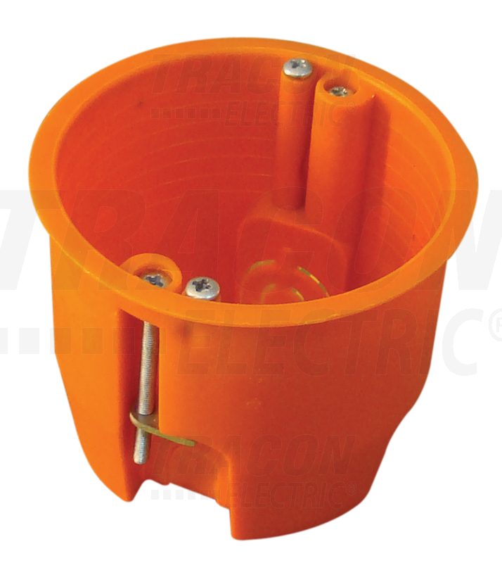 Boîtier de dérivation en plaque de plâtre 65×60mm - profond, sans couvercle, orange_0