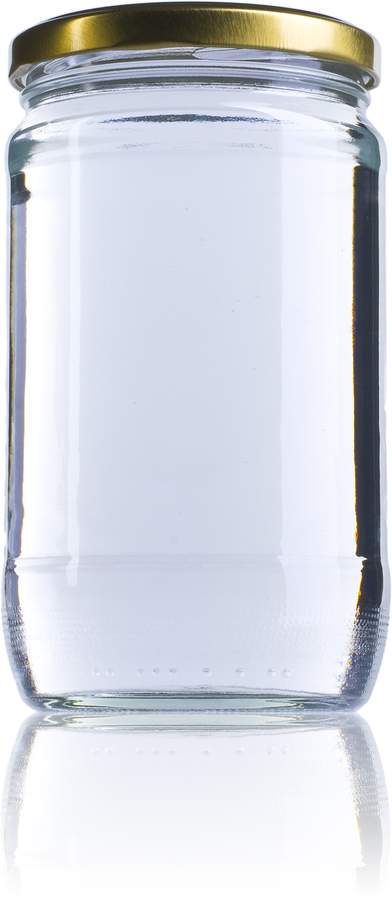 Bocal en verre 720ml - Cylindrique - TO 82 - Verre blanc - Réf. 008082-55_0