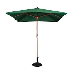 Bolero Parasol de terrasse carré professionnel à poulie de 2,5 m vert - multi-matériau GH989_0