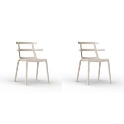 Chaise Tokyo Haute -  - x 2 - RESOL - Beige - l55- L- P56- h79- Polypropylène - beige plastique polypropylène 8411344214336_0
