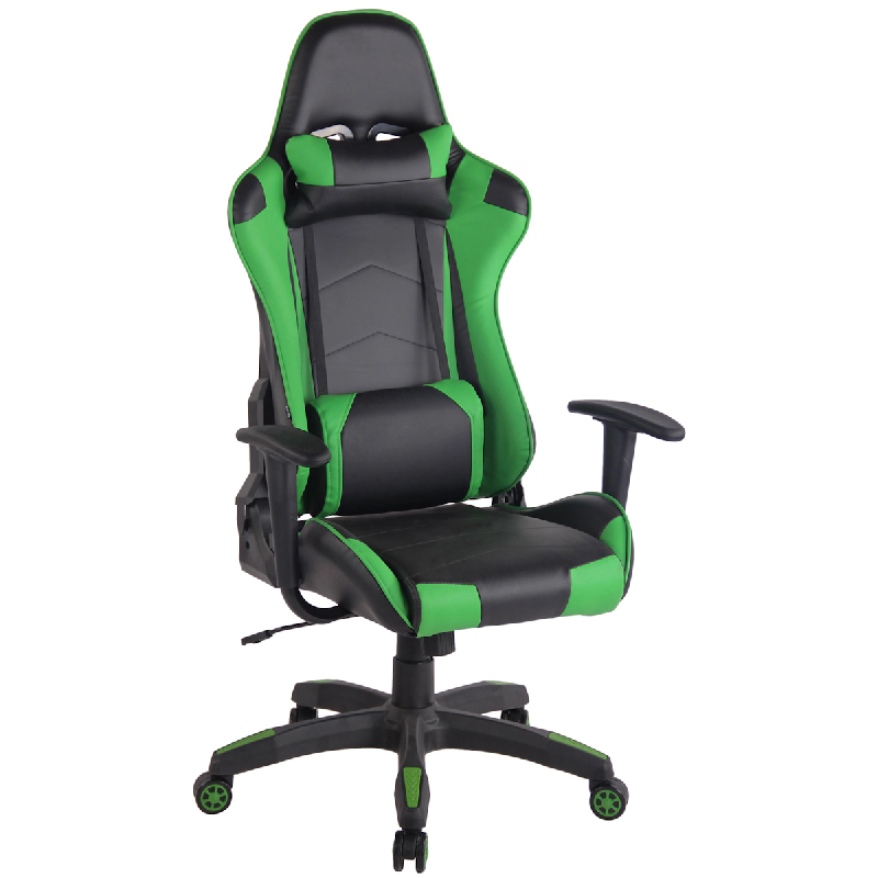 CLP Fauteuil de bureau Miracle V2 Similicuir Noir / Vert - vert polyester 1923564125_0