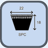 Courroie trapézoïdale - spc - 1700 - 22x18_0