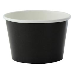 ECOLOMIQUE - 50 Pcs - Pot carton noir chaud et froid 280 ml Diam: 9,5 cm 9,5 x 7,2 x 6,2 cm - ECO210POC270N - noir en carton ECO210POC270N_0