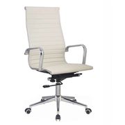 Fauteuil de bureau 126 - pivotant, dossier haut, similicuir de qualité, accoudoirs chromés_0
