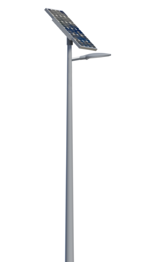 Lampadaire urbain solaire Combi 2 - LED 40W - 6520 lm - Aluminium et acier galvanisé thermolaqué - Éclairage performant et durable_1