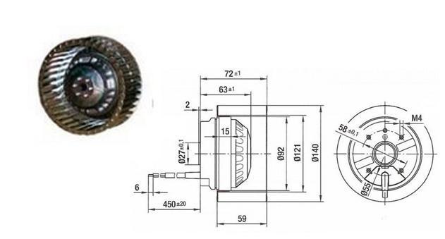 Moto turbine ebmpapst r2e 140 ae77-05/aa77-01_0