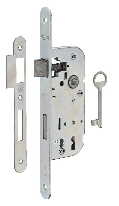 SERRURE ENCASTRABLE POUR PORTE D'INTÉRIEUR NF Z/BR 1 CLÉ_0