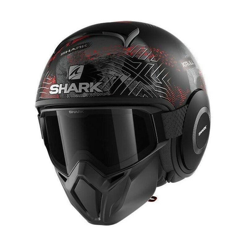 SHARK CASQUE JET STREET DRAK KRULL - NOIR. GRIS ET ROUGE - XL - ROUGE