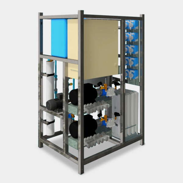 Monobloc pour système de lavage en libre-service à deux pistes - Tecnosmart 2 Pro avec pompe haute pression et système d'osmose_0