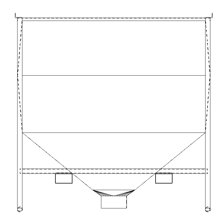 Trémie de stockage standard - sortie centrée verticale 2m3 - Ø160mm, Ø220mm ou Ø400mm_0