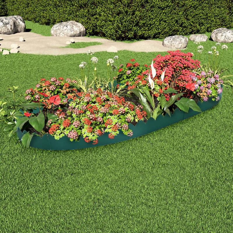 Vidaxl bordures de jardin 10 pcs vert 65x15 cm pp 48234_0