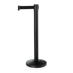 Poteau de délimitation pied Ø32cm sangle noir 200cm - WAS Germany - noir inox 2914 604_0